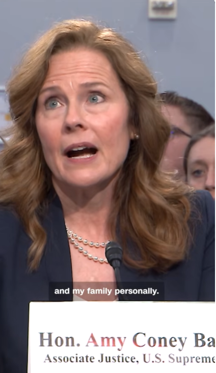 Justice Amy Coney Barrett Tells Congress Her Teenage Son Opened the Door to a Street Full of Police Cars — Because the Left Lost a Court Case