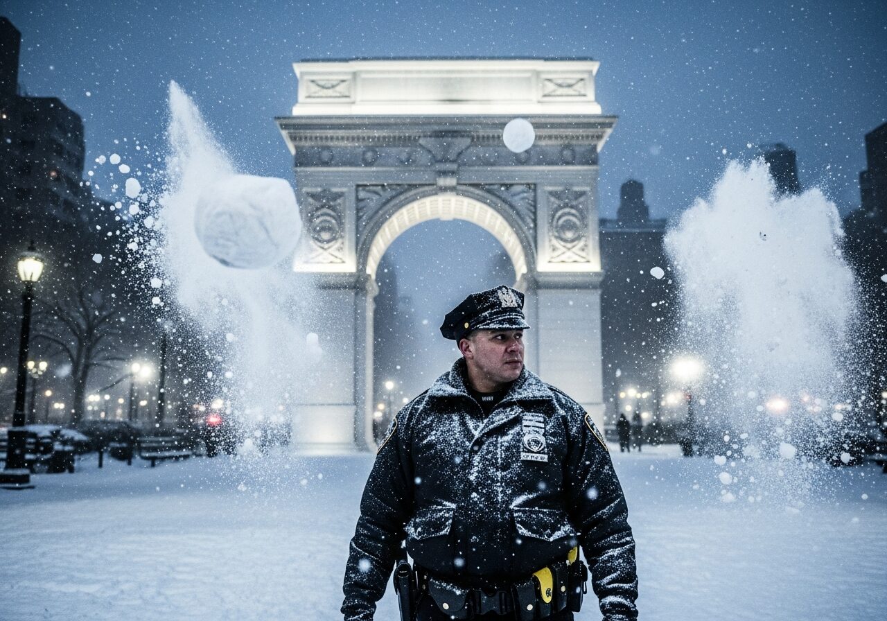 Snowball Assault on Police Sparks Outrage in City